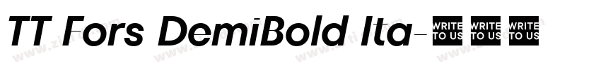 TT Fors DemiBold Ita字体转换
